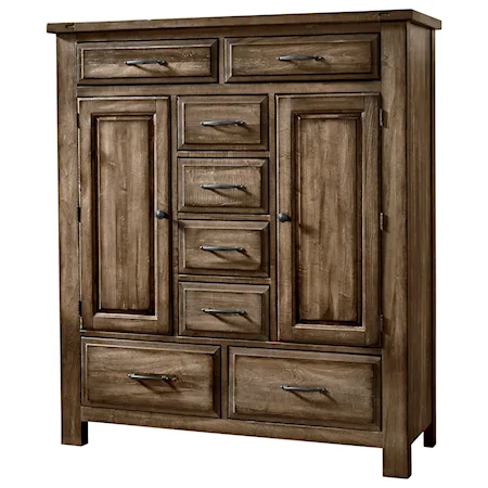 Solid Wood Sweater Chest - 8 Drawers 2 Doors